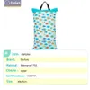 Elinfant 1 pcs Large Hanging Wet/Dry Pail Bag for Cloth Diaper,Inserts,Nappy, Laundry With Two Zippered Waterproof diaper bag 210312