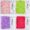 40x60cm Artificial Flowers Row 18 Designs Silk Hydrangea Wall Panel Party Wedding Background Baby Shower Supplies Simulation Flower Head Home Backdrop Decoration