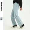 Firmranch Spring Män / Kvinnor Straight Long Long Retro Slacks JapanesKorean Style Vintage 90s Jeans