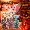 Weihnachtsdekorationen 50 stücke Merry Candy Bags Santa Claus Plastic Treat Bag Weihnachtsjahr Keks Geschenke Box Dekoration