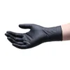 Disposable Gloves 50PC Nitrile Powder-Free Non- 3.5 Mil Black Kitchen Food Waterproof Service Cleaning