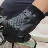 Fingerless Gloves 2021 Ly Fashion Men Thermal Winter Motorcycle Sports Leather Touch Screen Free #D