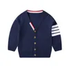 Новая версия KID Baby Boys Cardigan Пальто Свитера для школьной формы Детские Дети Мальчики Свитера Детские Мальчик Одежда Топы Одежда 1-8year Y1024