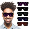 Nouveau 11 Modes Flash rapide Led lunettes de fête USB charge lunettes de soleil lumineuses Concert de noël lumière jouets livraison directe