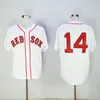 1939 1967 Retror Baseball Vintage 26 Wade Boggs Jersey 9 Ted Williams 14 Jim Rice Retraite Cousu Bleu Marine Blanc Rouge Gris Beige