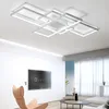 Plafoniere NEO Gleam Rettangolare In Alluminio Moderno Led Per Soggiorno Camera Da Letto AC85-265V Bianco/Nero Lampadari