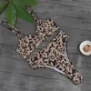 Sexy Swimwear High Waisted Swimsuit Brazilian Biquini Leopard Print Bikini Set Ring Bathing Suit Summer 2 Piece Women 210702