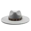Zimowa jesieni mężczyźni wełniane czapki fedora z pasem kobiety vintage wielki szeroki rdzeń Jazz Felt Hat Panama derby Church Hat1485526