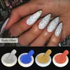 Glitter per unghie Polvere riflettente per unghie Iridescente Brillante cristallo Diamanti Fiocchi Paillettes Cromo Pigmento Polvere Manicure Decorazione Prud22