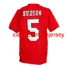 Personalize Finn Hudson #5 Glee TV Futebol Jersey Movie Red costurou Cory Monteith Qualquer Nome Número Tamanho S-4xl Top Codolenta