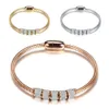 Bracelet chaîne en os de serpent avec strass, tendance, boucle magnétique, manchette, Style bohème, bijoux, cadeau de saint-valentin