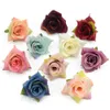 100 stks DIY kunstmatige witte roos zijde bloemen hoofd voor thuis bruiloft decoratie krans geschenkdoos scrapbooking nep bloemen 210925