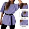 Survêtement à la mode avec ceinture, ensemble deux pièces ample et solide, haut pour femme et short de vélo, tenue moulante décontractée pour la maison, vêtements de salon