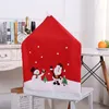 Chaise de Noël Couvre dessin animé ski mignon Santa Snowman Accueil Décorations de Noël 10 Style XD24883