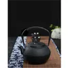 Cast Iron Tea Pot Pot Japansk stil Vattenkokare med silblomma puer kaffekanna 300ml 210813