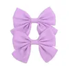 2pcs/pair Girls Solid Bow Hairclip Barrettes Hair Accessories Sweet Cute Hairpins Headband Infant Toddler Headwear Clips for Child 2050 Y2