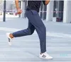 Pantalon Sportif Sports Hommes Summer Couleur Solid Fitness Connexion Casual Slim Respirant Bleu Bleu Noir