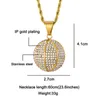 Hip Hop Iced Out Bling Basketball Stainess Steel Necklaces & Pendants For Men Jewelry Charm With Chains2628