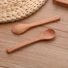 Wooden Spoon Ecofriendly Japan Tableware Seasoning Scoop Coffee Honey Tea Milk Spoon Small Wood Spoon Wholesale 500Pcs/Lot