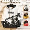 Japan Stil Casual Oansatz Frühling Herbst Druck Hoodie Sweatshirt Männer Dicke Fleece Hip Hop Hohe Streetwear Kleidung 201128
