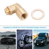 Bathroom Sink Faucets M18X15 Universal Oxygen Sensor Extender 90 Degree 02 Bung Extension Catalytic Converter O2 Spacer9818016