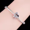 Ajuste Original Pandora Charms pulsera de plata de ley 925 brillante entrelazado corazones encanto cuentas mujeres DIY joyería hacer Berloque242R