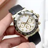 U1 Factory High Quality Men's Automatic Watch 40MM Rubber Strap Stainless Steel Case Three Eyes Sapphire Waterproof Watches Luxusuhr