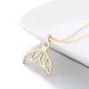 Anhänger Halsketten Mode Hohl Fisch Whale Tail Halskette Für Frauen Gold Silber Farbe Weibliche Schmuck Link Kette Geschenk