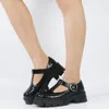 Jurk Schoenen Lapolaka Leuk Meisje Mary Jane Dames Gesp Strap Med Heel met Platform Sweet Casual Chaussure Femme Zapatos de Mujer