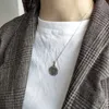 LouLeur 925 sterling silver irregular element necklace vintage do old creative pendant necklace for women fashionable jewelry Q0531