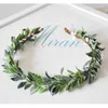 Foliage Boxwood Olive Handmade Shabby Chic Bridal Shower Primitive Rustic Wreath Flower Crown Base Basement 211104