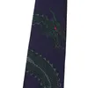 Mäns Original Design Blue Dragon Tiger Jacquard Broderi Tie Kvinna Studenter Tillbehör Personlighet Slips