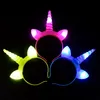 Halloween Gift Unicorn Pannband LED Flash Light Kids Gift Halloween Party Decoration Light Up Unicorn Head Bands7567062