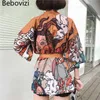 2021 japanische Frau Kimono Strickjacke Cosplay Hemd Bluse für Frauen Vintage Japanische Yukata Weibliche Sommer Strand Robe Kleidung X0723