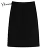 Yitimuceng Leopard Skirt Women Patchwork Office Lady Straight Skirts High Waist A-Line Clothing Summer Korean Fashion 210601