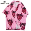 Bonita Vida Devil Full Ukiyo E tryckt hiphop shorts m￤n/ kvinnor unisex sommar hawaiian harajuku elastisk midja streetwear 220312