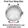18mm Stainless Steel Parts Band Strap Silver Metal Bracelets Watch Accessories For RADO303H