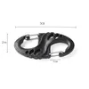 Household Sundries 1000pcs Black Plastic S-Biner Clips For Paracord Bracelet Carabiner S Keychain keyring Bulk Package DH9470
