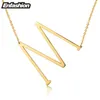 EnFashion Letter Necklaces Alphabet Initial Pendants Gold Color Stainless Steel Choker for Women Jewelry 220217