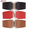 Jovivi nouvelle mode entière dame Vintage maigre large élastique Cinch femmes ceinture taille ceinture décor noir rouge marron couleur C0336645374896682