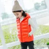 Crianças colete meninas infantis jaqueta com capuz inverno outono coletes para menino bebê outerwear casacos grandes adolescentes menina roupas 211203