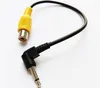 3.5 Cables, 90 Degree Angled 3.5MM Mono Male Jack To RCA Female Adapter For GPS AV-in Converter Video Cable 20CM/10PCS