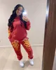 Cool Girl Streetwear BF STYLE Jogger Suit для женщин Двухфункциональные наряды с длинным рукавом Толстовка толстовки и мешковатые брюки Подходящие наборы 210525