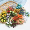 Mini Artificial Flower Silk Rose Fake Flowers Bouquet for Wedding Party Garden Floral DIY Wreath Scrapbook Office Home Decor