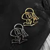 Pins broches amorcome uniek ontwerp abstract holle figuur vrouwen gezicht met hoed broche goud zilveren kleur metaal unisex feest geschenk Seu222222