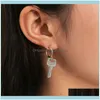 Hoop Jewelryhoop Hie Vintage Gold Sier Color Pallock Earrings Lock Key For Women Men Small Gothic Jewelry Aessories1 Drop Delivery 2021 1B