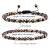 Brins de perles Bracelet en œil de tigre naturel fait à la main Mini 4mm perles Bracelets Bracelets tressés pour femmes hommes Protection de la santé énergétique6694686