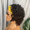 Toppkvalitet 8a 10a 12a Betyg 100% Rå Human Hair Deep Wave Headband Wig med Färgglada Headscarf Tillgänglig Fabrikspris på försäljning