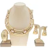 Ohrringe Halskette Yulaili Verkauf Brasilianische Gold Serie Luxus Kupfer Überzogene Schmuck Set Italienische Vier Sets Frauen Party Hochzeit