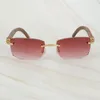 Luksusowe drewniane męskie moda Słońce Trendy Kobiety Okulary przeciwsłoneczne Czerwone okulary dla mężczyzn